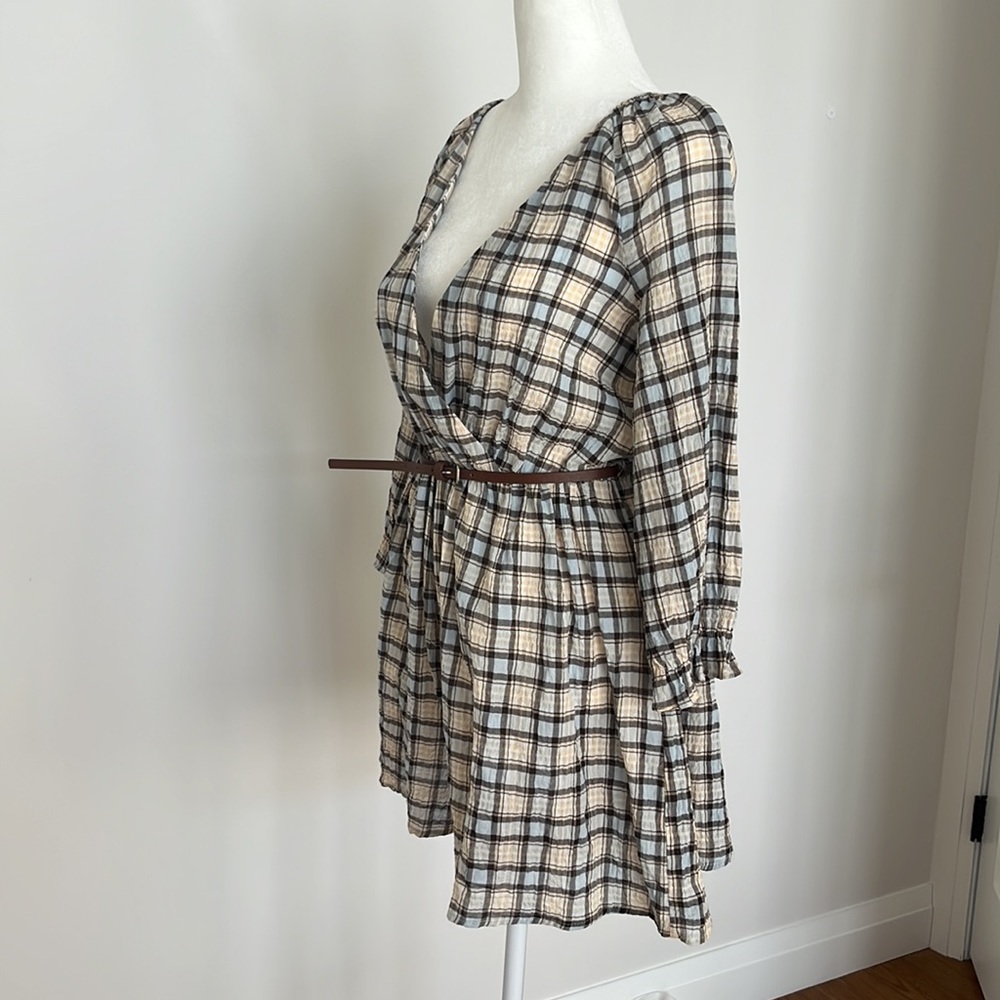 Zara Plaid Romper with Belt XS - Picture 5 of 5